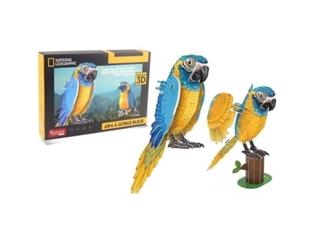 Puzzle 3d Papagaio Jogo De Construção Explora Pássaro 94 Peças A Partir De 8 Anos