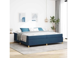 Vidaxl Estrutura Da Cama Azul 200 X 200 Cm Tecido