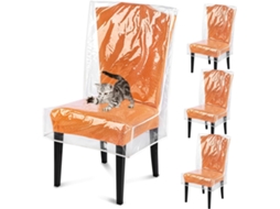 Capa Cadeira Impermeável Transparente 4 Pcs Proteção ZYBLSSBB