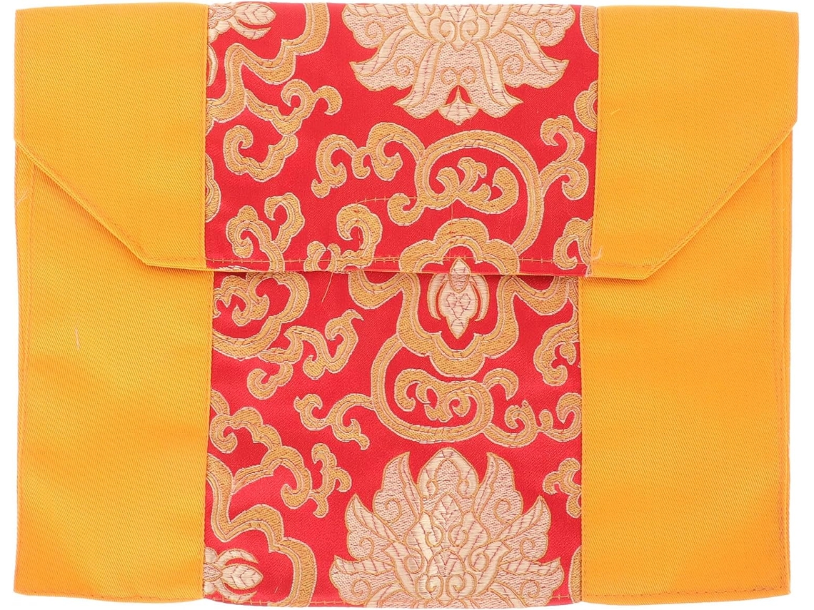 Bolsa Armazenamento Lavável Reutilizável Estilo Chinês Clássico Feita Cetim Embalar Estátuas Livros Sagrados GOKOCO