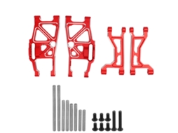 Mali bracos de Suspensao Superior Inferior Dianteiro Traseiro de Liga de Aluminio para Carro Rc Traxxas 1/10 Maxx 2.0 Vermelho