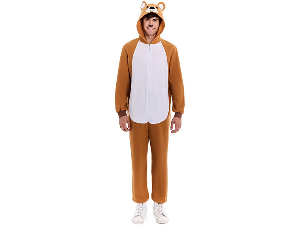 Fato de urso pardo para adulto