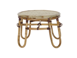 Mesa lateral em rattan de bambu natural, 60x60x42cm ALEXANDRA HOUSE LIVING