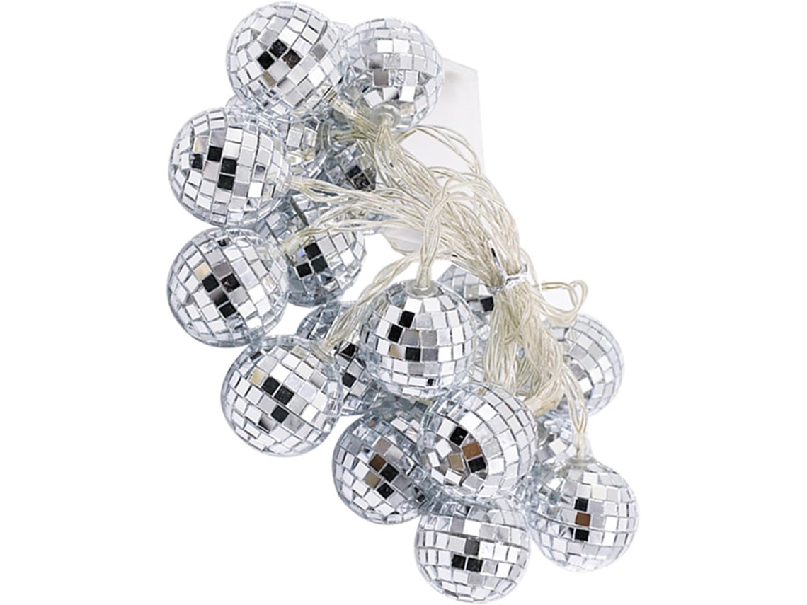 Espelho Decorativo Suspenso com Bola de Discoteca Led Iluminada para Pátio, Jardim, Uso Interno e Externo. SFUSHOS