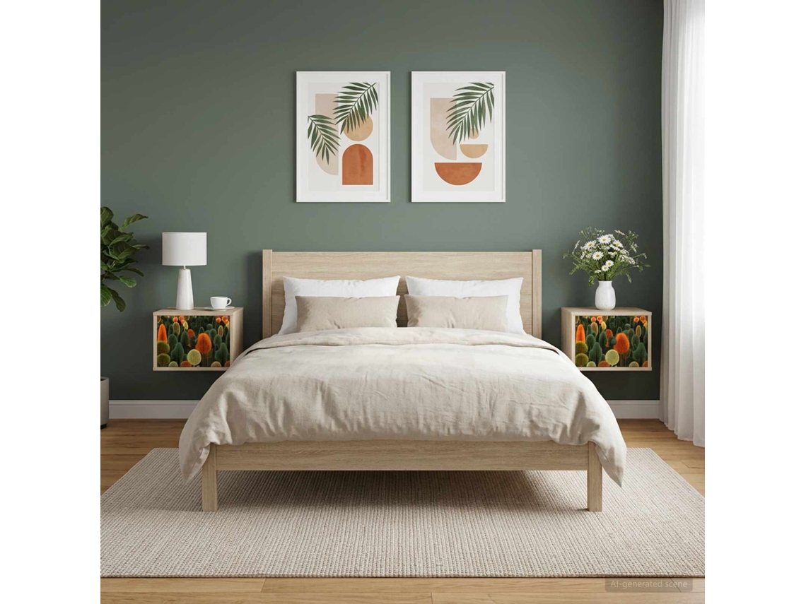 Vidaxl Armário De Cama Montado Na Parede Zaandam 2 Unid.