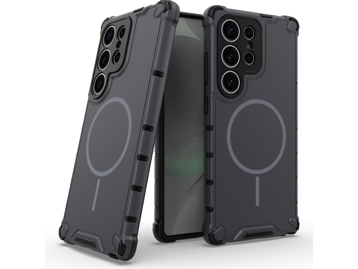 Capa Para Samsung Galaxy S26 Ultra Magnético Sem Fios Robusta Cinzento Czhhmart