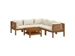 Garden Lounge Set, Garden Lounge Sets Vidaxl Creme Madeira De Acácia (n/a)