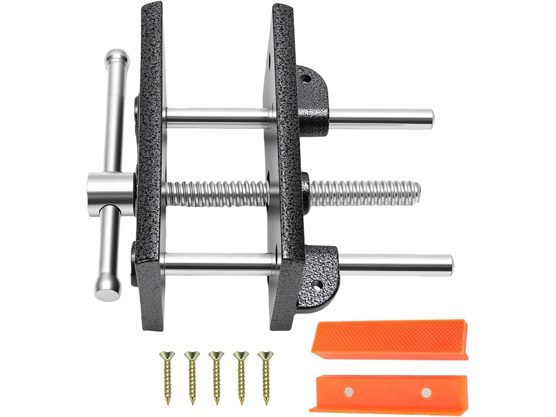 Morsa Bancada Pequena Ferro Fundido Dúctil Marcenaria, Mandíbula 16,2 Cm (6,38 Polegadas) Faixa Protetora