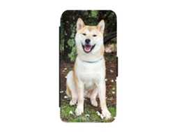 Capa Flip Para Iphone 17 Com Estampa De Cachorro Rindo