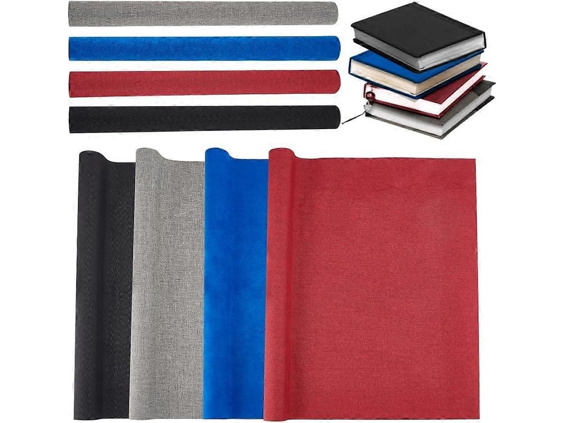 4 Folhas De Tecido Para Encadernação, Imitação De Couro, 39,4x16,9 Polegadas, Para Capa De Livro Diy