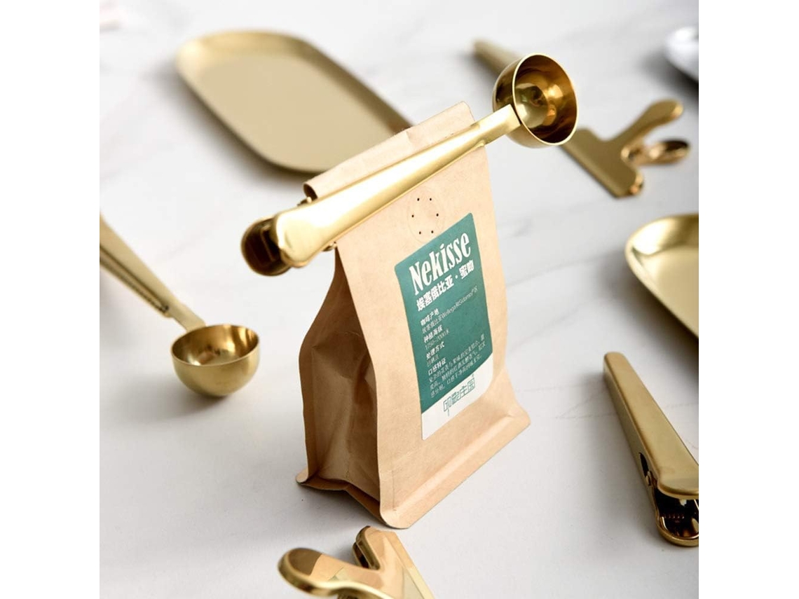 *porta-colher De Café, 2 Em 1, Colher Cabo Longo Aço Inoxidável Com Suporte Para Saquinhos, Ideal Chá E Outros Utensílios Cozinha. Peças Na