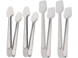 Conjunto De 4 Pinças Aço Inoxidável Para Alimentos Com Cabos Ergonômicos, Multifuncionais Para Churrasco, Cozinha E