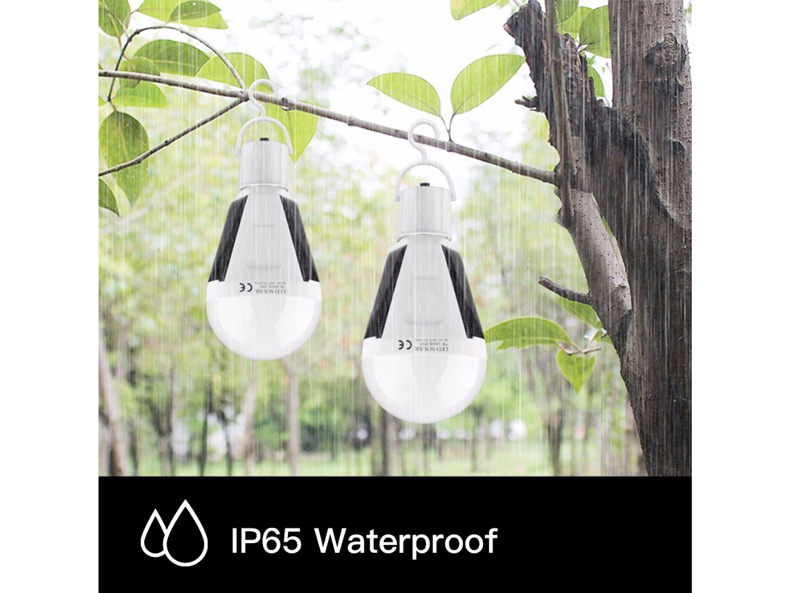 Lâmpada de emergência solar 12w SMD5730 controle táctil IP65 recarregável portátil para interior e exterior