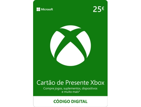 Cartão Presente Xbox Live 25 Euros (Formato Digital)