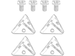 Suportes De Canto Em Acrílico Transparente Yardenfun Para Prateleiras, Conjunto De 4 Suportes Triangulares Com 3 Furos E