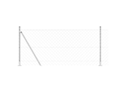 Conjunto 1 Poste De Cerca Vidaxl Prateado Aço (10 X 1 M)