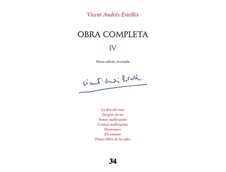 Livro Edició Crítica, Vicent Andrés Estellés, Volum 4 de Vicent Andrés Estellés (Catalão)
