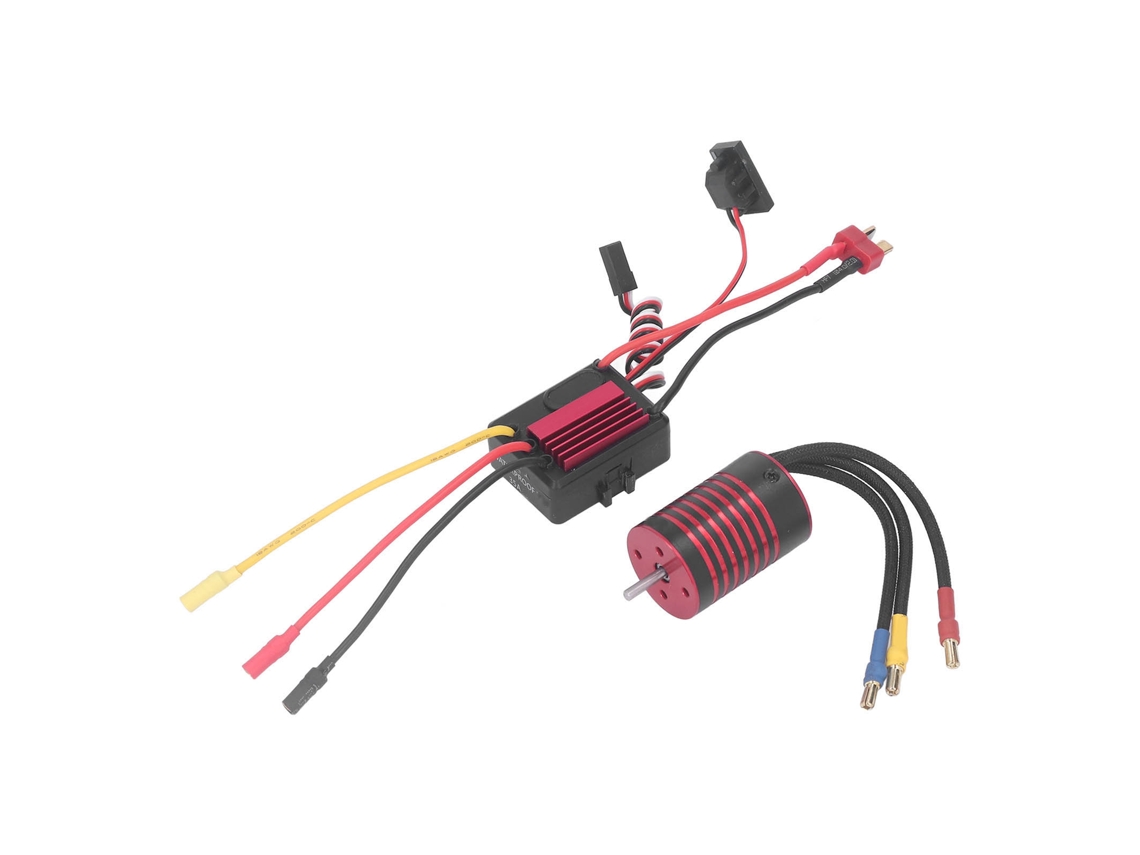 Mali conjunto Motor Esc Sem Escova 2838 4400kv e Esc 35a para Carro Rc 1/14 1/16 Substituição Vermelho