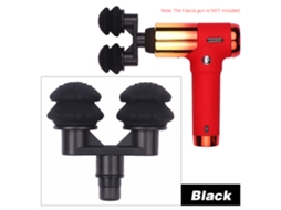 Cabeça de massagem para gun de fáscia, duplo almofada de ar preto/laranja S/MARCA