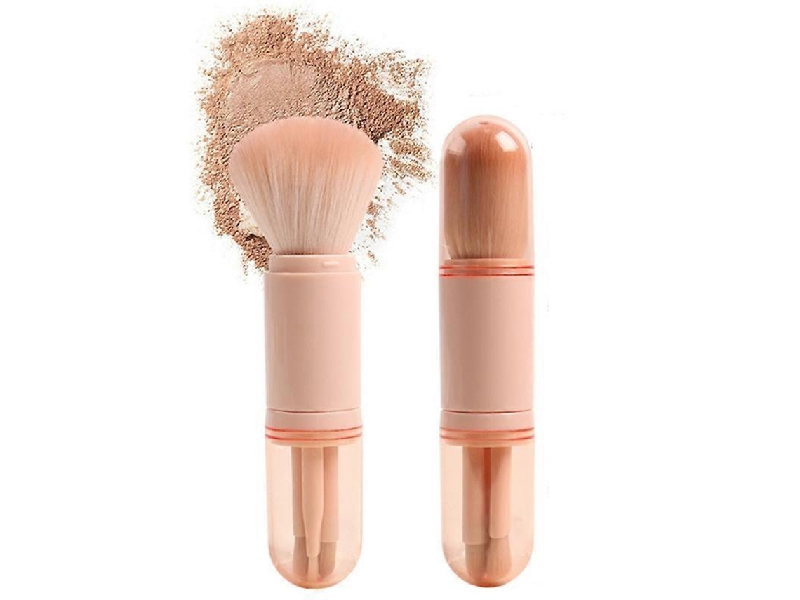 Pincéis De Maquiagem Kabuki Retráteis, Pincéis De Pó, Pincéis De Maquiagem Pequenos Para Viagem Everley891