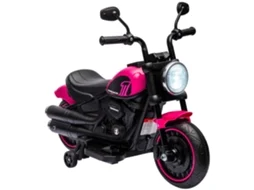 Motocicleta 6v 3km/h, Led, 2 Rodas Motrizes, 18-36 Meses, Rosa