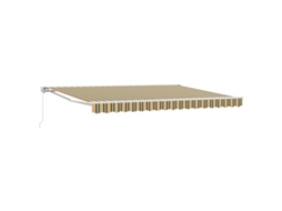 Conjunto 1 Toldo Retrátil Vidaxl Branco Alumínio (5 X 3 M)