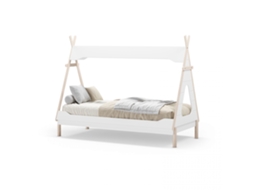 Cama Cabaña Tipi Nest Blanco Mate - Oak 210 X 165 X 104 Cm