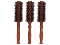 3pcs Pente De Cabelo Redondo De Nylon Antiestático Resistente Ao Calor Para Equilibrar Óleo, Pente De Franja Para Salão E Lar