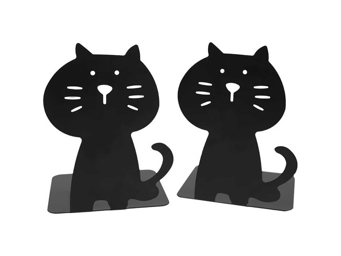 Suportes De Livros Gatinhos, Metálico Resistente, Organizador De Livros Para Biblioteca, Escola, Escritório E Lar
