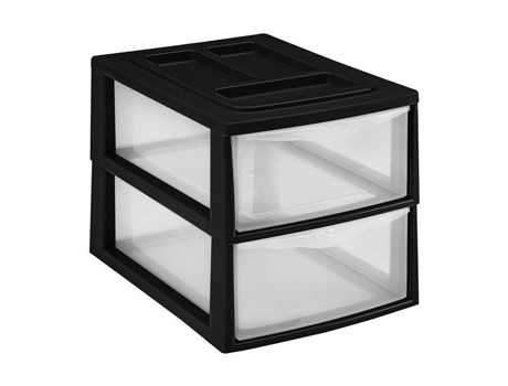 Pasta A4 2 Gavetas Preta Heidrun