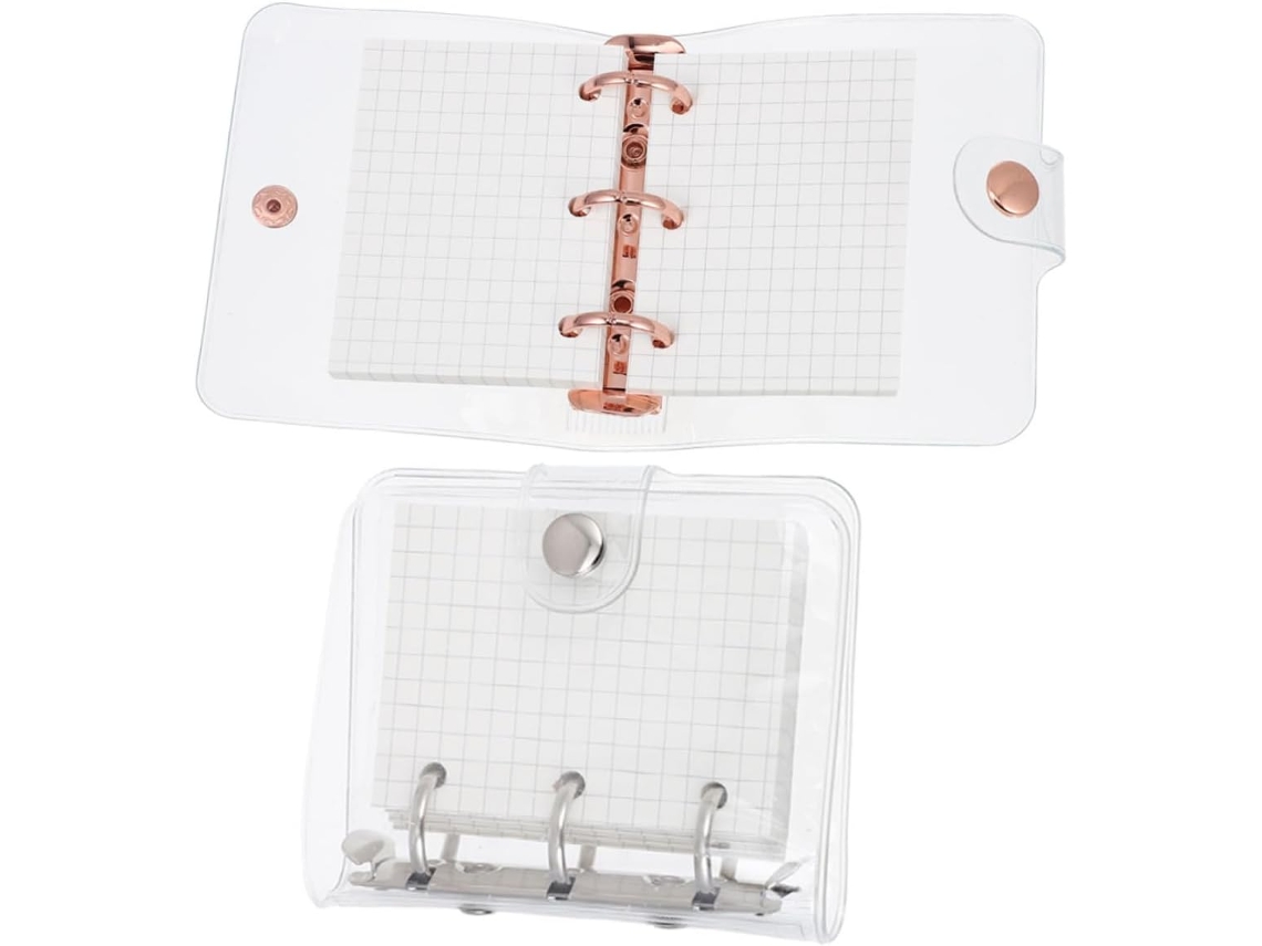 Caderno De 3 Argolas, Portátil, Folhas Soltas, Tamanho Compacto, Papel Grosso, Decorativo E Leve, Gokoco