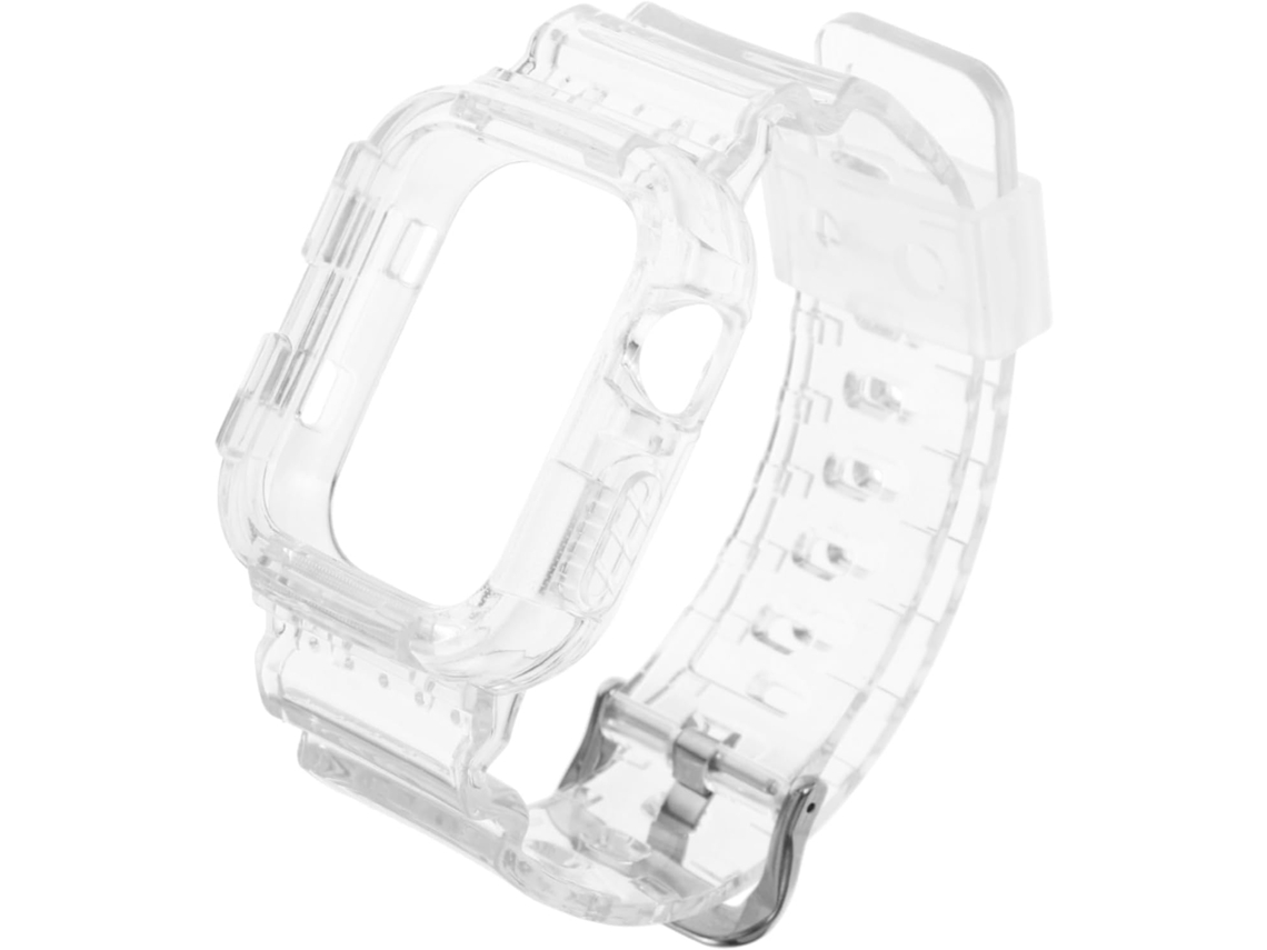 Pulseira Transparente Para Relógio Esportivo Compatível Com Apple Watch, Fecho Em Aço Inoxidável. Gokoco