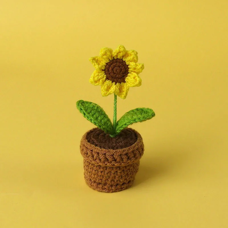 Vasinhos De Crochê Charmosos, Decorações De Plantas Feitas À Mão.