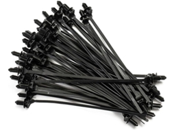 Pacote Com 100 Abraçadeiras De Nylon Pretas Para Carros.