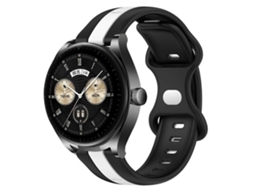 Pulseira De Silicone Bicolor Com Fecho Borboleta De 20 Mm Para Huawei Watch Buds