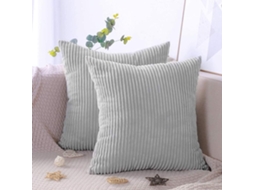 Pacote Com 2 Capas De Almofada Decorativas, Capas De Almofada De Veludo Cotelê De Cor Sólida