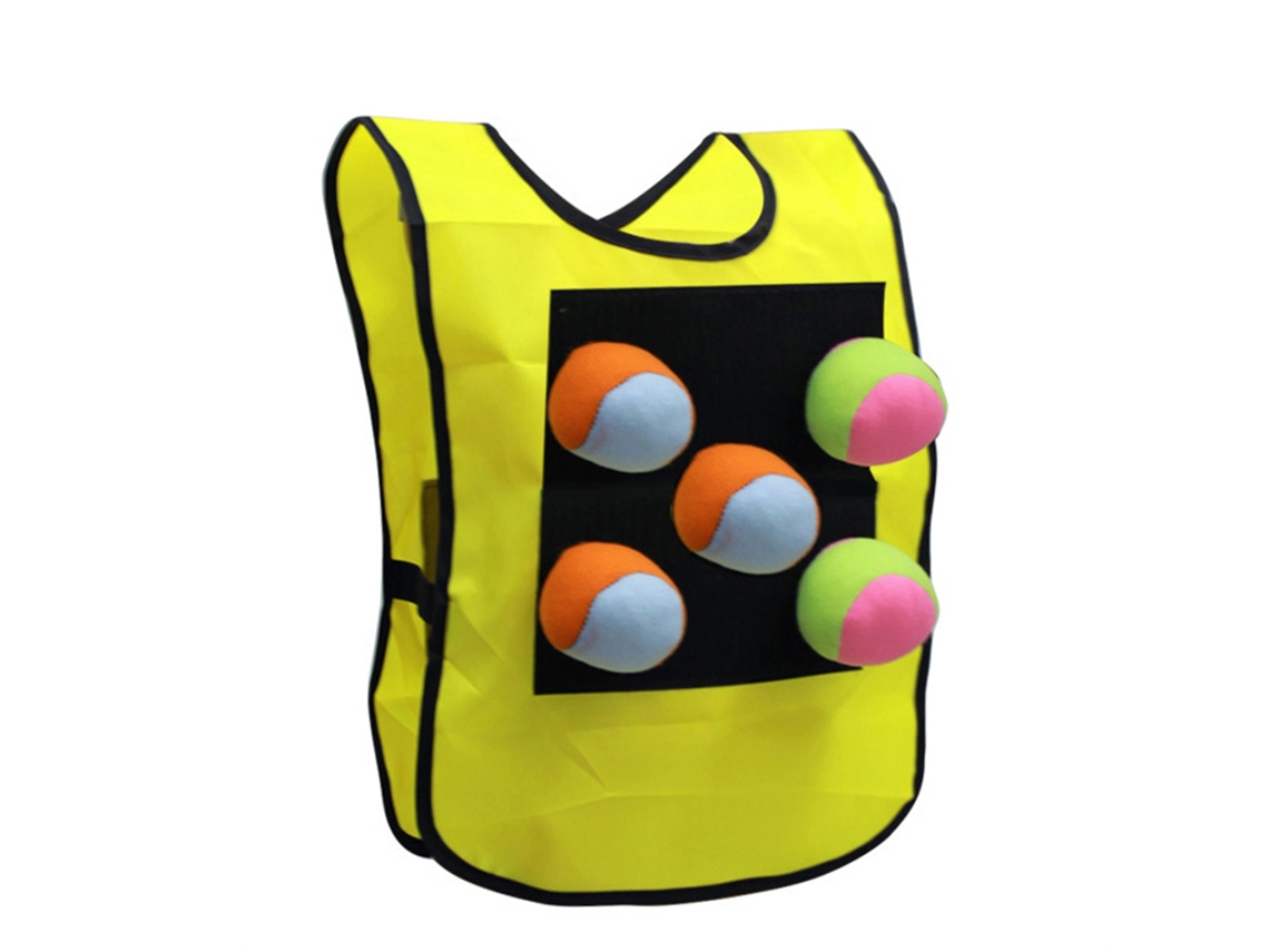 Ats chaleco Adhesivo de Dodgeball Ao Ar Livre com 5 Bolas para Crianças Atividade Ao Ar Livre Jogo