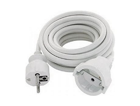 Cabo alongador Schuko  Electronics Branco - 3 m