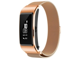 Bracelete Para Huawei Band B6 / B7 - Aço Inoxidável Milanês (16mm) Ouro Rosa