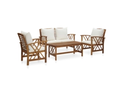 Garden Lounge Set, Garden Lounge Sets Vidaxl Branco Madeira (n/a)