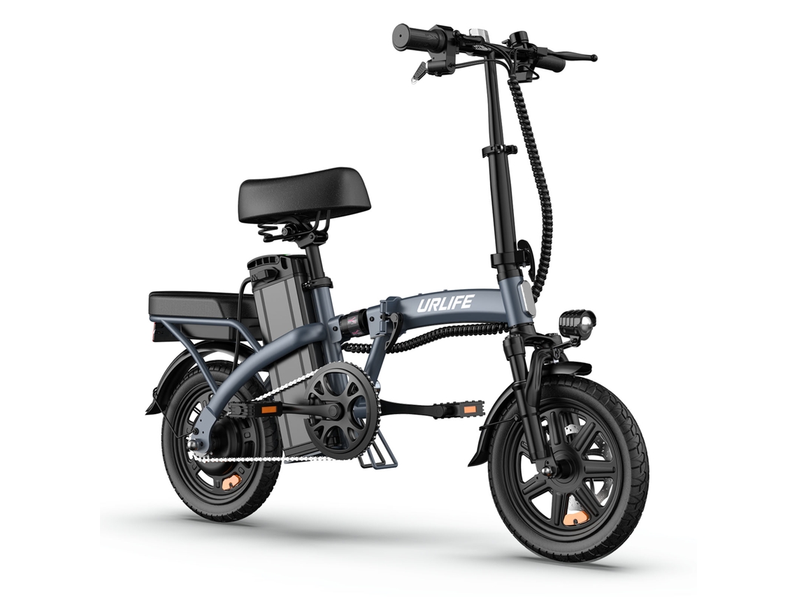 Bicicleta Elétrica Dobrável para Adultos URLIFE F1l, Bateria de 350w 48v 7.5ah, Quadro de 14 Polegadas com Amortecimento