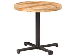 Vidaxl Mesa Bistrô Redonda Ø80x75 Cm Madeira De Mangueira Áspera