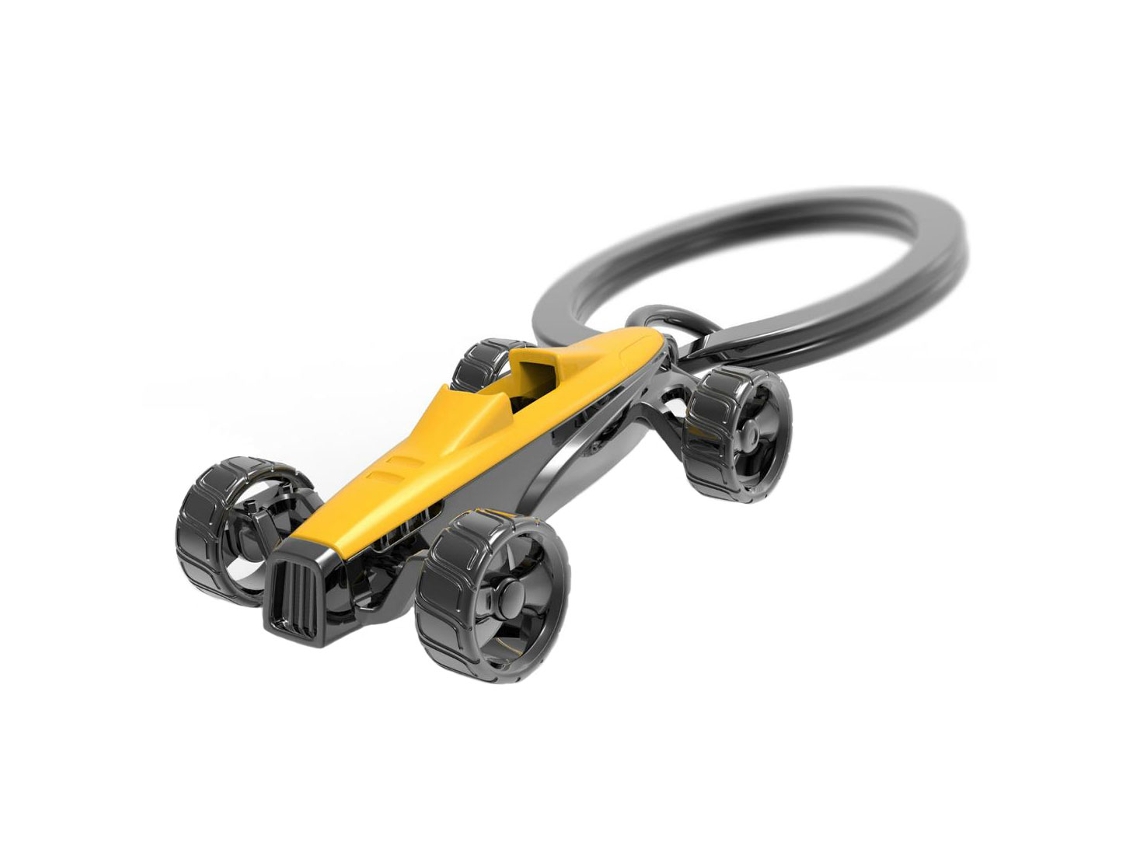 Porta chaves METALMORPHOSE Racing Car Amarelo Mtm980 02