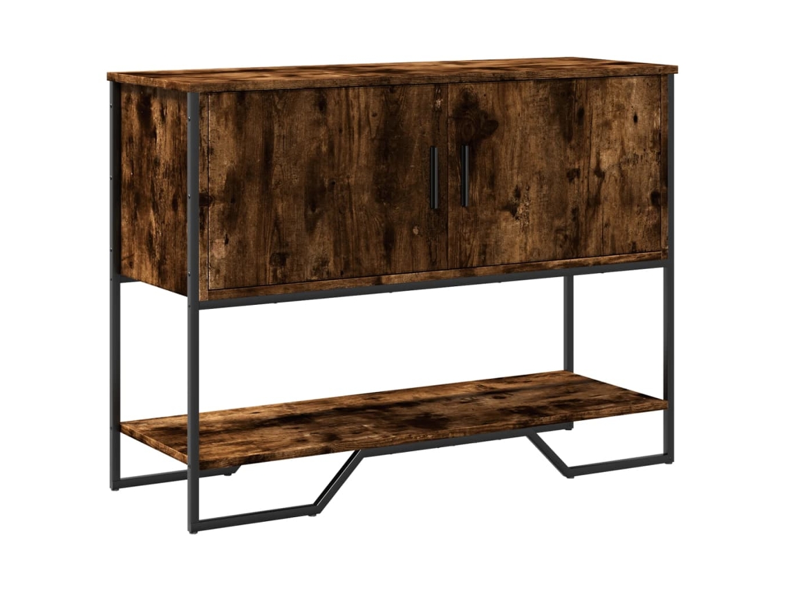 Vidaxl Mesa Consola 100x35x74,5cm Derivados De Madeira Carvalho Fumado