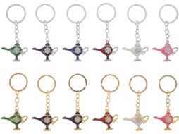 De 12 Chaveiros Em Formato De Lâmpada Árabe, Feitos Em Liga De Zinco. Design Exclusivo, Prático E Divertido.