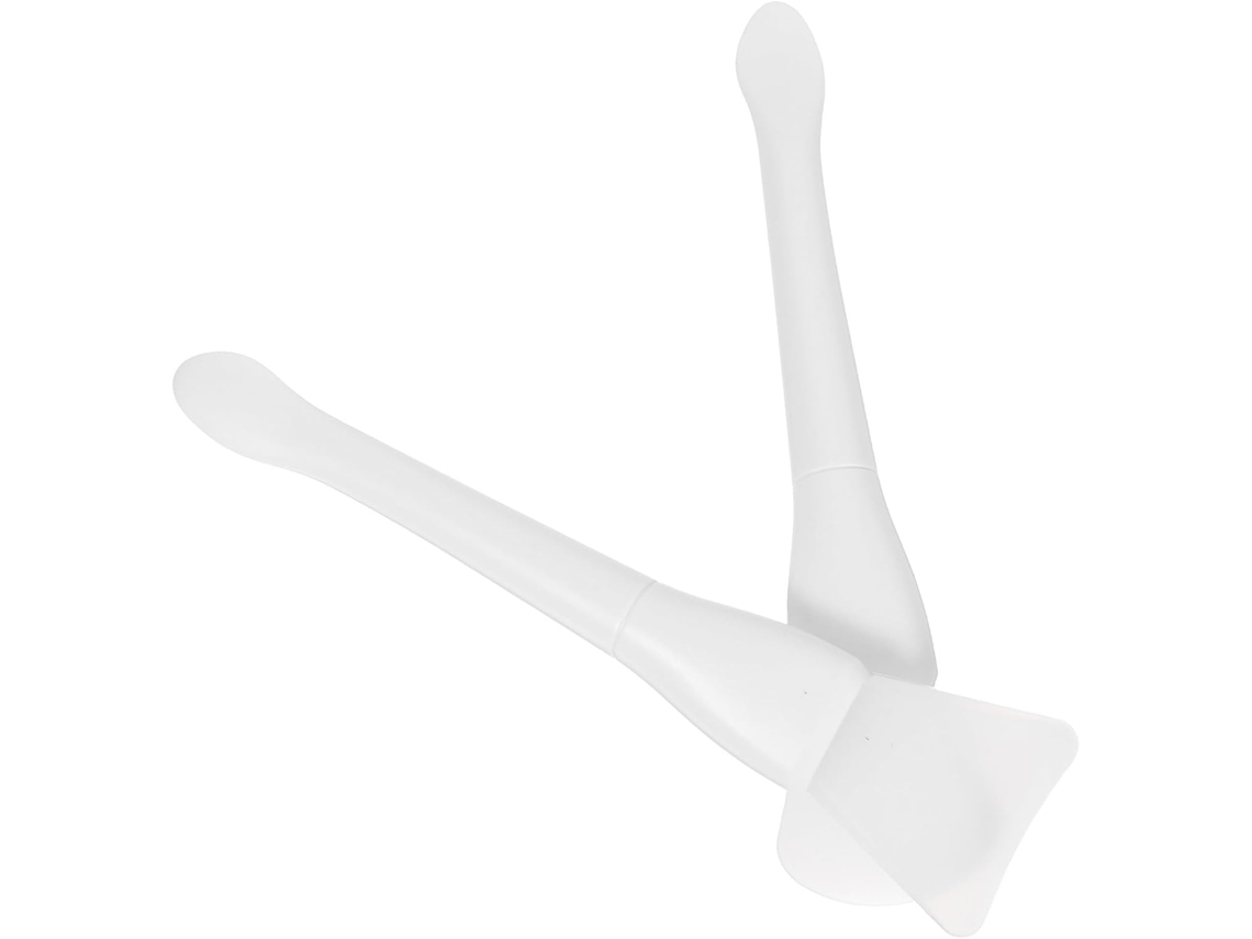 Conjunto De 2 Espátulas/colheres De Silicone Branco Para Lacre De Cera.