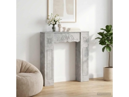 Vidaxl Moldura De Lareira Cinzento Cimento 102 X 20 X 102 Cm