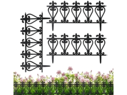 Bordadura de Jardim, Kit de 3 Peças, Cerca Decorativa de Estacas para Uso Externo, Bordadura Paisagística, para CHABERLU