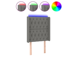 Led Headboard, Led Headboards Vidaxl Cinzeto Tecido (83 X 16 X 118/128 Cm)