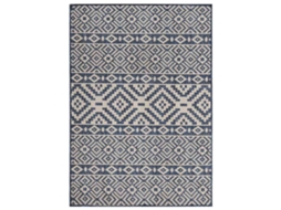 Vidaxl Tapete De Tecido Plano Para Exterior 200x280 Cm Riscas Azuis